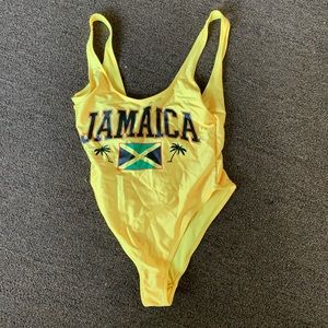 Jamaica yellow one piece